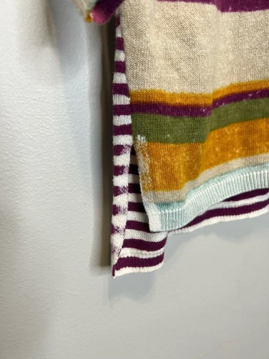 SUNDANCE Johanna 100% Cotton Multi Stripe sweater Top size Small - Picture 6 of 10
